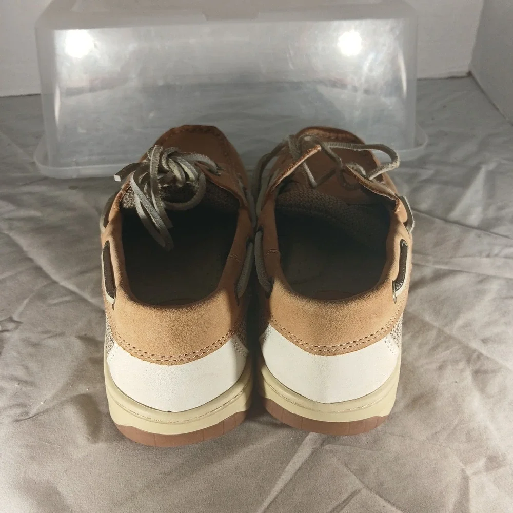 Canyon River Blues Nemo Boat Shoes 8.5M Tan Leather Mesh Nautical Loafers